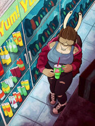 Shaded Full body with complex Background 55$ USD